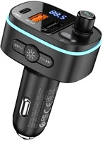 Hoco E62 autós töltő 2 usb+type-c aljzat (v5.0, 20w, pd gyorstöltő, led kijelző) kép
