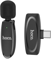 Hoco HC789037 L15 lavalier vezeték nélküli mikrofon type-c típusú fekete kép