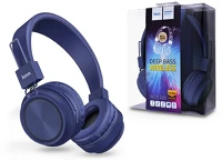 Hoco HOC0115 Wireless bluetooth sztereó fejhallgató beépített mikrofonnal -  w25 promise deep bass wireless - kék kép