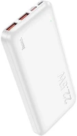 Hoco J101 J101 vésztöltő 2 usb+type-c+microusb aljzat 10000mah, led jelzés, fehér kép