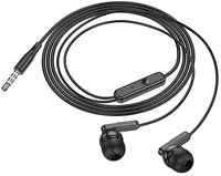 Hoco M121 BLACK Bright fülhallgató sztereo (3.5mm jack, mikrofon, felvevő gomb) fekete kép