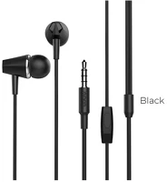 Hoco M34_B M34 fülhallgató sztereo 3.5mm jack, felvevő gomb, fekete kép