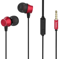 Hoco M51 Vezetékes sztereó fülhallgató, 3.5 mm, mikrofon, funkció gomb, piros kép