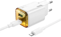 Hoco N52 WHITE N52 20w univerzális hálózati töltő adapter fehér + lightning kábel kép