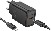 Hoco N60_TYPEC_LIGHTNING_B hálózati töltő Type-C aljzat 20W, PD gyorstöltő 3.0 + lightning kábel kép
