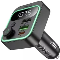 Hoco PM037085 e85 tiger szivargyújtós (autós) töltővég qc3.0 + autós fm transmitter kép