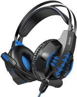 Hoco PT6931474740939 W102 - fekete fejhallgató mikrofonnal (vezetékes: jack/usb) - headset kép