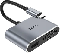 Hoco PT6931474778291 Hb29 adapter - type-c (usb-c) / hdmi + vga hub porttal, 15 cm kábel kép