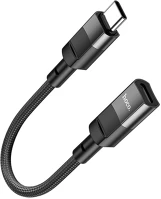 Hoco PT6931474789983 Adapter:  u107 - type-c (usb-c) / lightning adapter, fekete, 10 cm kép