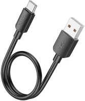 Hoco PT6942007609401 X96 - usb / type-c (usb-c) fekete kábel, 2,4a / 27w, 25 cm kép