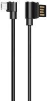 Hoco PT6957531074342 Hoco u37 kábel - usb / microusb fekete kábel 1,2m (90 fokban elfordított kép