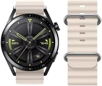 Hoco SOP105148 Wh01 univerzális szilikon szíj, 22mm, bézs kép