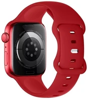 Hoco SOP105163 Wa15 apple watch 42 / 44 / 45 / 49mm szilikon szíj, cseresznye piros kép