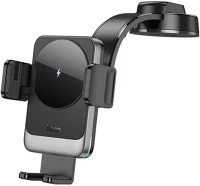 Hoco SOP90909 Hw14 műszerfalra rögzíthető wireless autós tartó, fekete / szürke kép