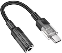 Hoco SOP92533 Ls37 usb-c - 3,5mm jack adapter, fekete kép