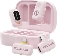 Hollyland 6108 COMBO( PINK Lark a1 combo cloud pink, with usb-c+ lightning kép