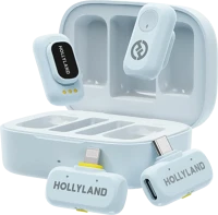 Hollyland 6108 COMBO(SKY BLUE Lark a1 combo sky blue, with usb-c+ lightning kép
