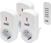 Home TH 1013 távirányítható hálózati aljzat szett, 1000 w, 3 aljzat + távirányító, fehér kép