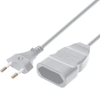 Home 250V~/2,5A/MAX.575W NV 12-5/WH EURO kéteres hosszabbító, 5 m,  H03VVH2-F 2x0,75 mm2 kábel kép