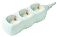 Somogyi NV035WH15 Nv 03-5/wh/1,5 3-as elosztó, 5m, 3x1,5mm2, fehér kép