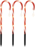 Home CDY3LED világító cukorbot szett, kül- és beltéri kivitel, 3 db cukorbot kép