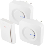 Home DBKS1001AC vezeték és elem nélküli csengő készlet, 1x nyomógomb + 2x csengő kép