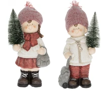 Home DD59908 Led-es kerámia, gyerekek fenyővel, 3xaaa kép