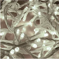 Home DLIC120WH sorolható cluster fényfüzér, 2,5 méter, 120db hidegfehér led, fehér kép
