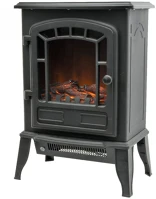 Home FKK_15-1 fekete Elektromos látványkandalló, álló, fekete mechanikus termosztát kép