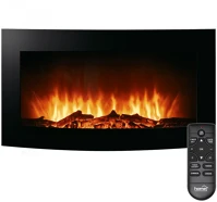 Home FKK_17-1 FKK 17 Elektromos fali látványkandalló, íves, fekete ívelt üveglap, 5 kép