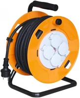 Home H05RR-F 3G 1,0 MM2 gumi kábel, max. 2300 W, 4 aljzat takarófedéllel, védőkapcsoló kép