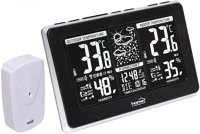 Home HCW 25 időjárás-állomás külső jeladóval, negatív, fehér LCD kijelző kép