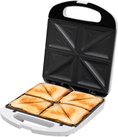 Home HGSZ48 szendvicssütő, 1200 w, egyszerre 4 szendvics sütése, tapadásmentes kép