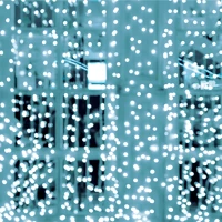 Home KAF200DWH DOT LED-es fényfüggöny, kül- és beltéri kivitel, 200db hidegfehér LED kép