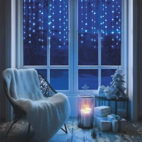 Home KAF50DLEDWH dot led-es fényfüggöny, 50db hidegfehér dot led, 81cm, állófényű kép