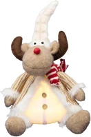 Home KDD42 led-es ülő rénszarvas, 40 cm, melegfehér led, elemes tápellátás kép