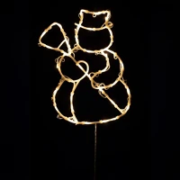 Home KID507WW led-es hóember ablakdísz, 35db melegfehér led, időzítő, adapteres kép