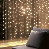 Home KIN210DWW dot led-es fényfüggöny, 210db melegfehér dot led, 1,5m hosszú kép