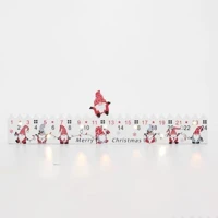 Home KLW25 led-es adventi naptár, 7db led világítás, fa alapanyag, elemes kép