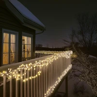 Home KSIW100WW sorolható fényfüzér, 10 méter , 100db melegfehér led, fehér vezeték kép