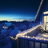 Home KSIW200WH sorolható fényfüzér, 20 méter , 200db hidegfehér led, fehér vezeték kép