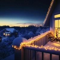 Home KSIW200WW sorolható fényfüzér, 20 méter , 200db melegfehér led, fehér vezeték kép