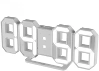 Home LTC_04-1 Digitális, led ébresztőóra, 3d, fehér dekor óra fehér fénnyel kép