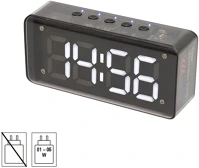 Home MECHACLOCK ébresztőóra multimédia lejátszóval, 3 W, fehér LED kijelző, FM kép