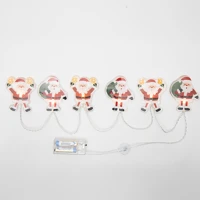 Home MLS6 led-es mikulás fényfüzér, szilikon, 6db melegfehér led, elemes kép