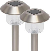 Home MX 762/2 napelemes kerti lámpa, 1 db színváltó LED, rozsdamentes fém kép