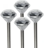 Home MX 802/4 napelemes kerti lámpa szett, 4 db, 1 db LED, fém és műanyag, automatikus kép