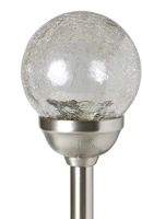 Home MX 826 napelemes kerti lámpa, üveggömb, 1 db LED, fém és üveg, színváltó kép