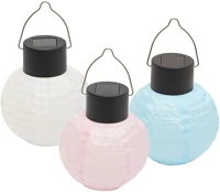 Home MX205 napelemes lampion, 3db-os szett, 1 db melegfehér LED, nylon, 30 g kép