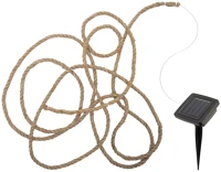 Home MXROPE napelemes fényfüzér kötélen, 52 db melegfehér led, 2 üzemmód, 5 kép